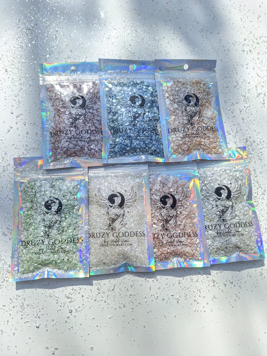Venus Pearlescent Druzy Set