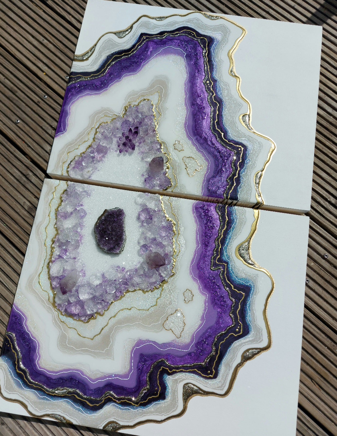 Mazarine - Amethyst Diptych 80x50cm