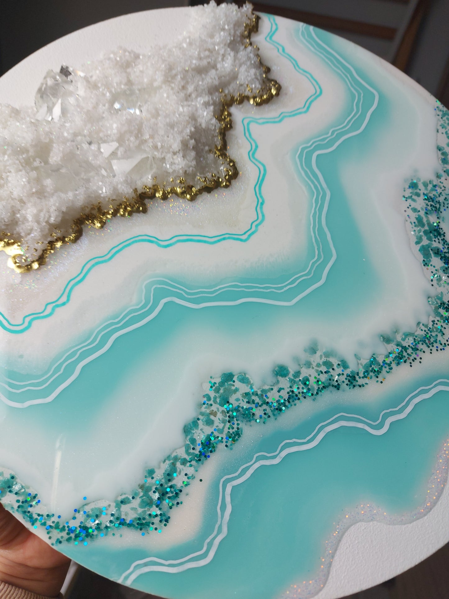 Geode Inspired Round Artwork 30