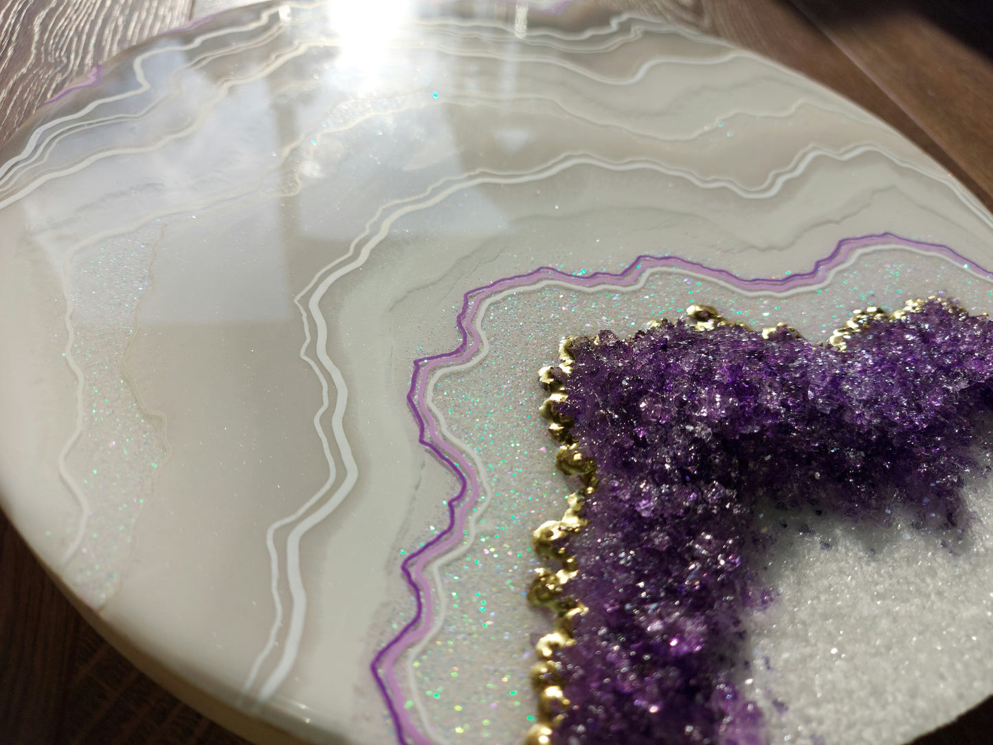 Geode Inspired Round Artwork 30