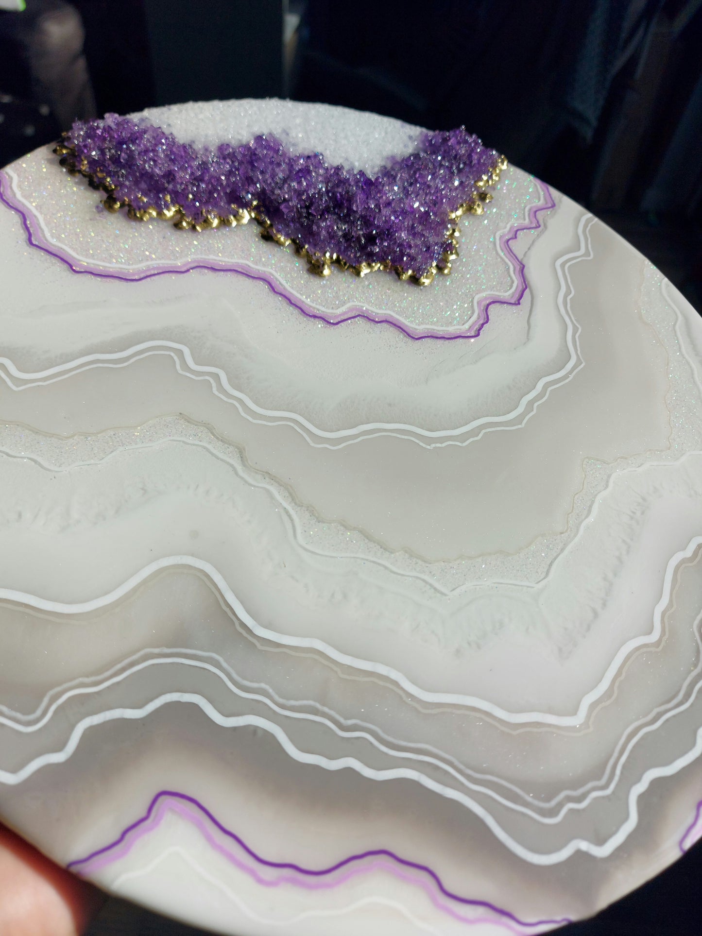 Geode Inspired Round Artwork 30