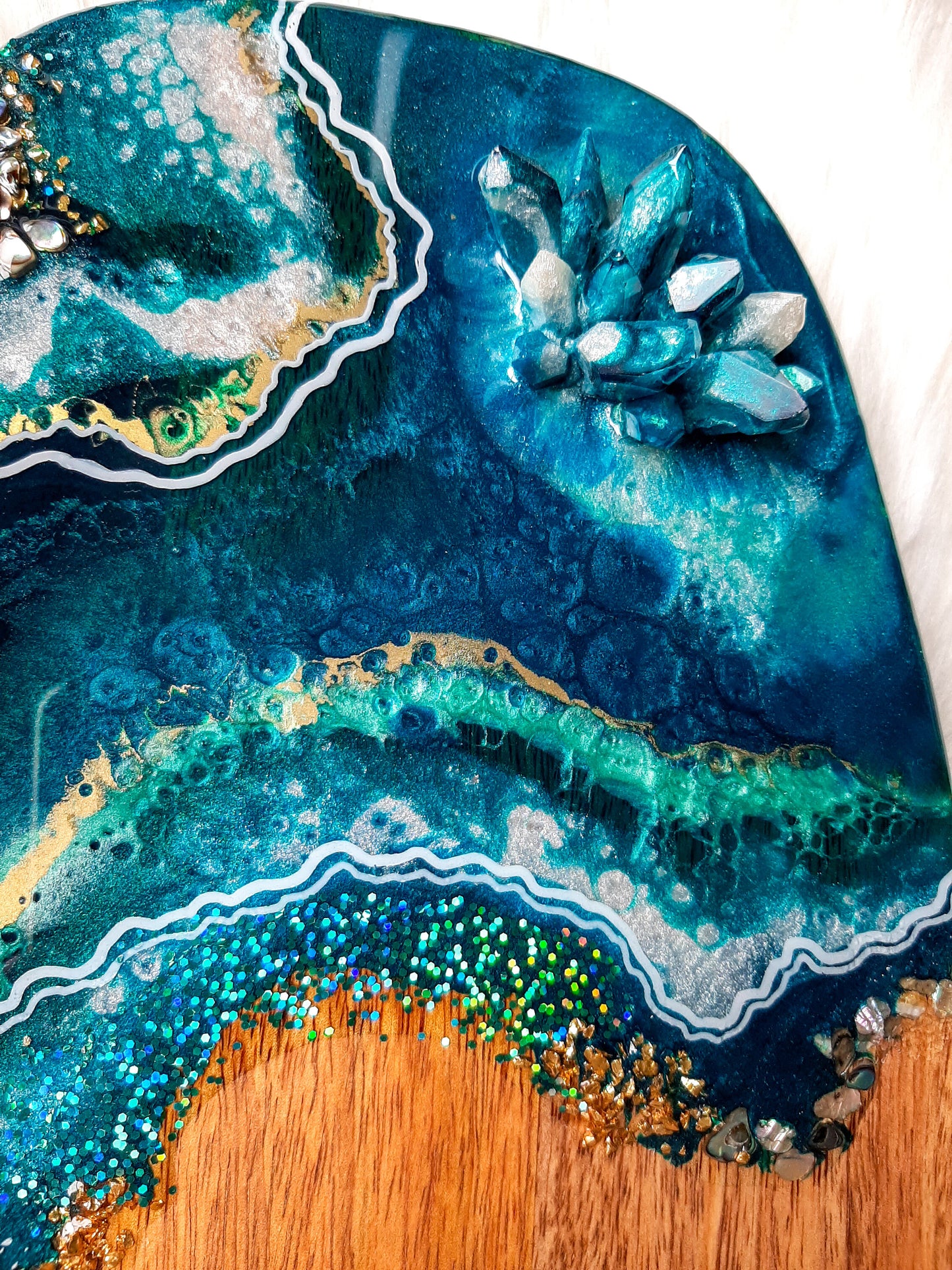 Geode & Ocean Style Serving Board