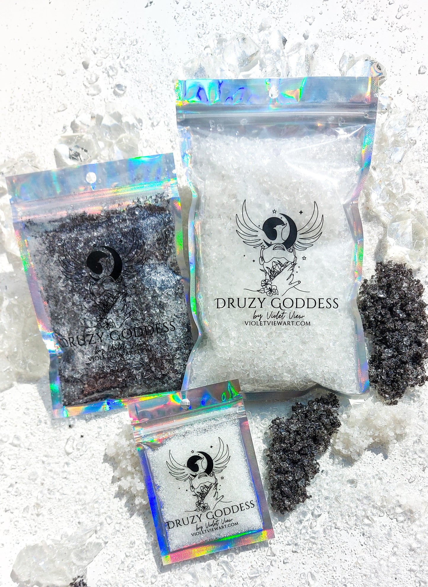 The Hera Set - Monochrome Druzy Goddess Set